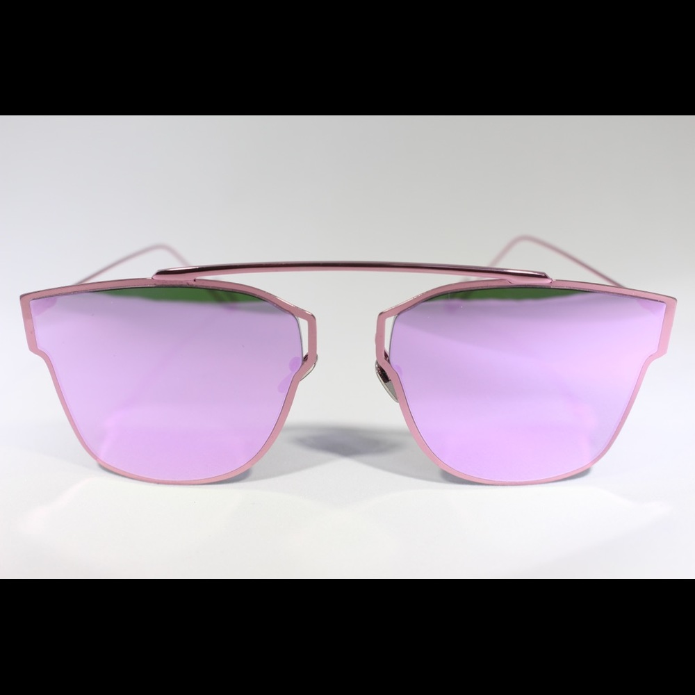 Pink/ lavender sunglasses with pink mirror lenses